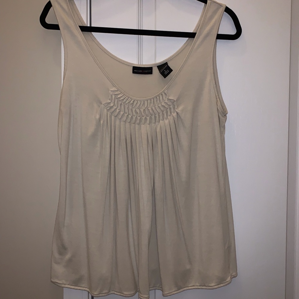 New York  & Company Tank top with pleat details
